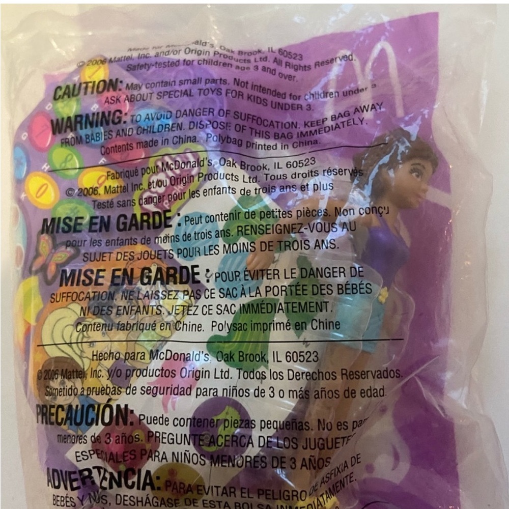 Vintage 2006 McDonald's Polly Pocket‎ Mattel Happy Meal Toy Sealed NISB